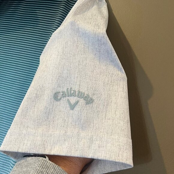 Men's Green & Gray Callaway Polo Opti Dri Golf Shirt, Men's Large - Picture 2 of 7